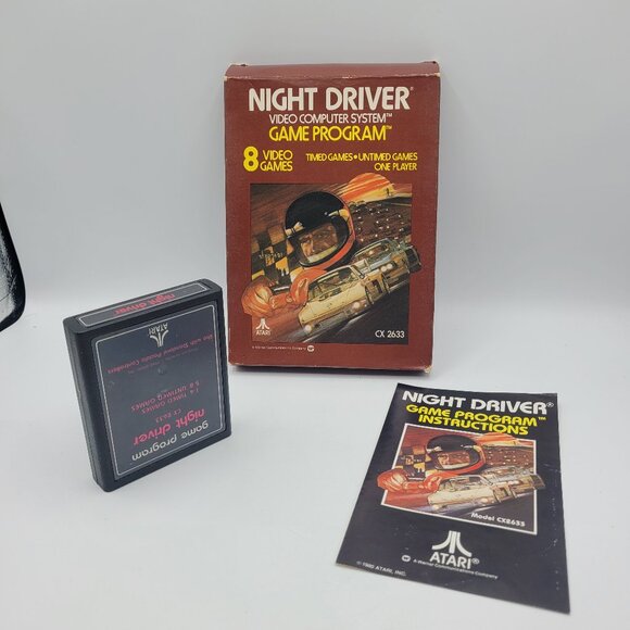 Night Driver (Atari 2600, 1978) CIB - Picture 1 of 5